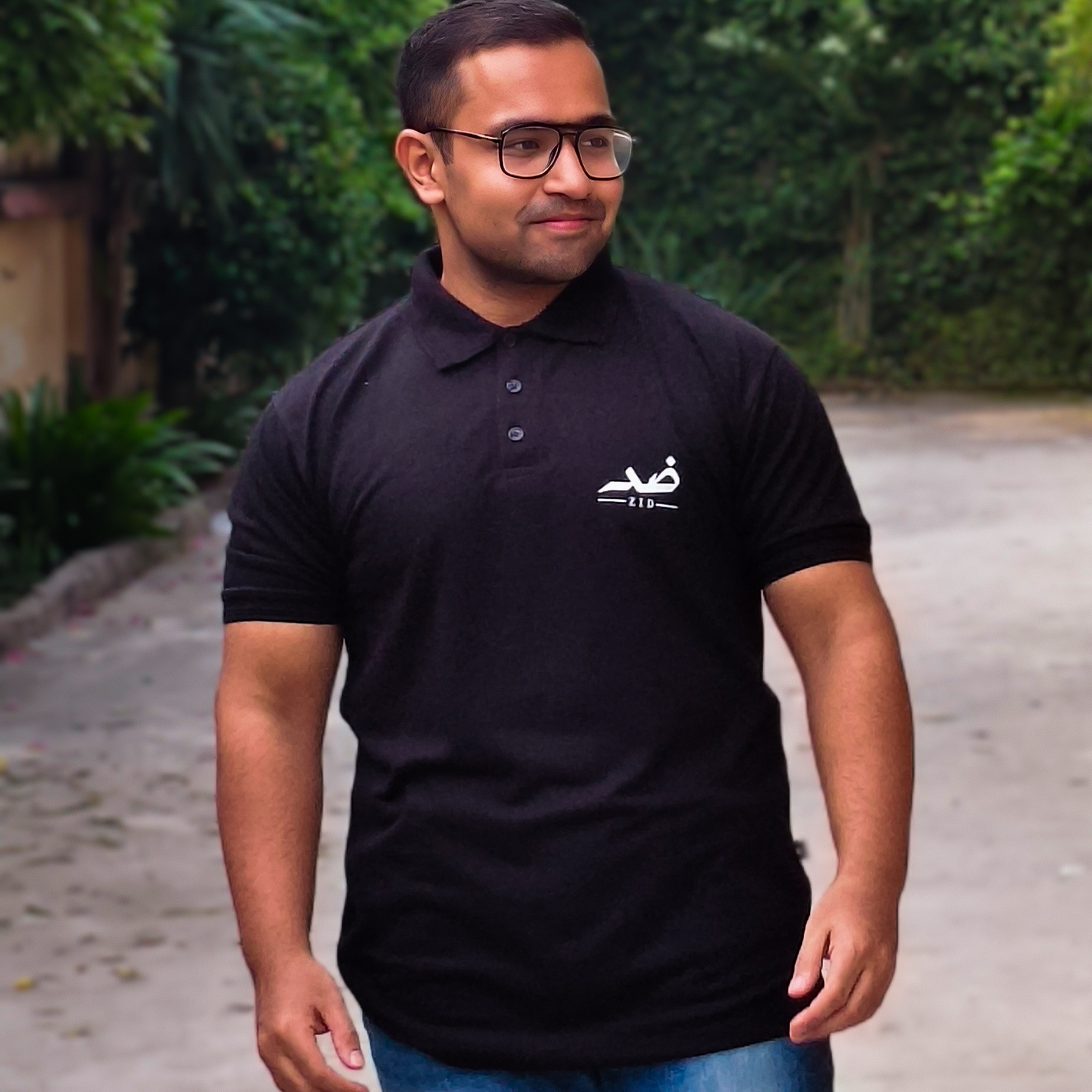ZID Signature Polo — 220 GSM Heavyweight Cotton Pique | Black & White